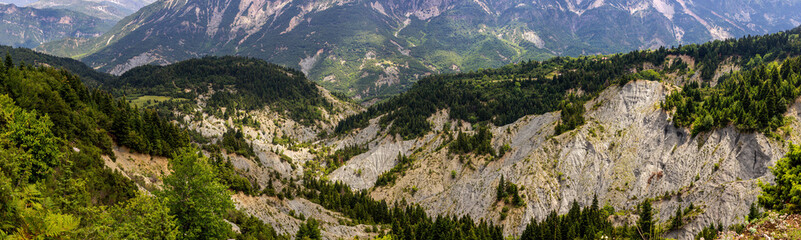 The majestic mountains on a cloudy day  (region Tzoumerka, Epirus, Greece)