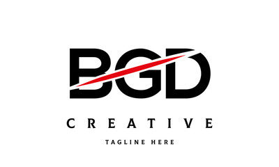BGD creative cut three latter logo