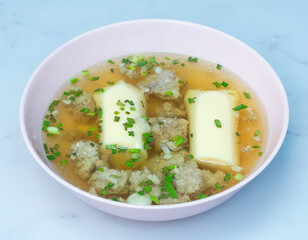 soup with meatballs