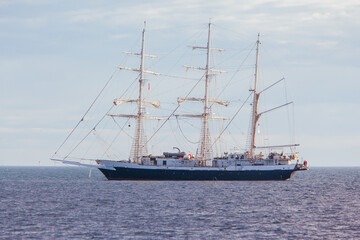 Fototapeta na wymiar The Tall Ships Leave Melbourne Australia