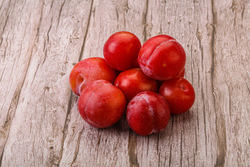 Ripe sweet tasty red plum
