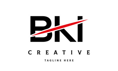 BKI creative cut three latter logo