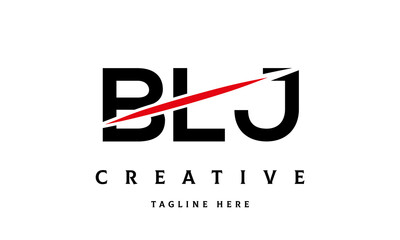 BLJ creative cut three latter logo