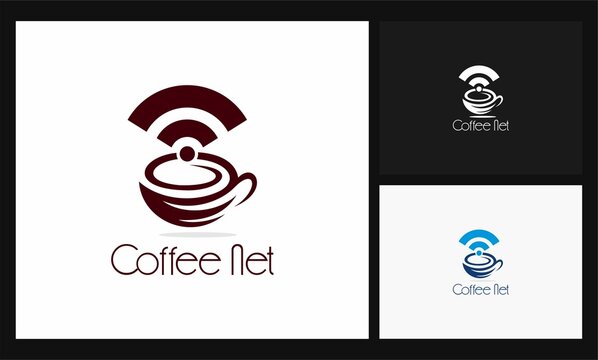 coffe, wifi concept design convenience logo