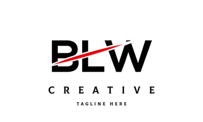 BLW creative cut three latter logo