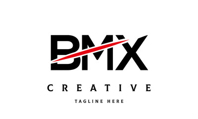 BMX creative cut three latter logo