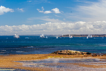 The Tall Ships Leave Melbourne Australia