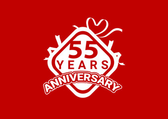 55 years anniversary celebration logo and icon design
