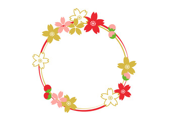 桜のフレーム素材