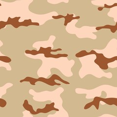 Military camouflage, sand pattern, vector illustration, army uniform