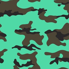
Camouflage pattern vector texture, blue background, dark spots. EPS