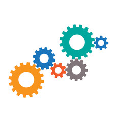 abstract 6 gear array cluster assembly