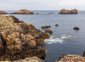 Landscape view at Ouessant Island Brittany France