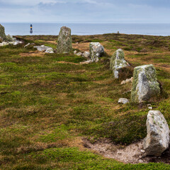 Cromlech, prehistoric monument at Ouessant Island Brittany France