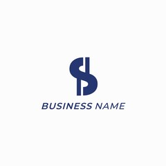 design logo creative letter S and dollar