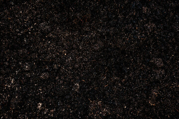 Peat soil as texture or background.