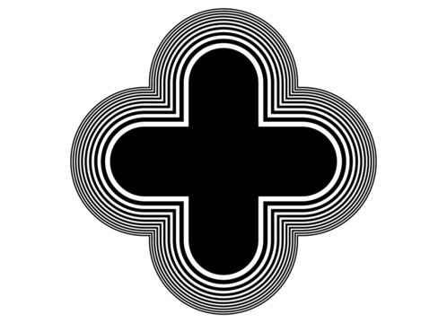 Black abstract design element on a white background with parallel lines. Modern vector striped background.