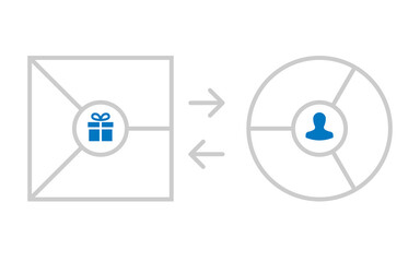 Value proposition template. Clipart image