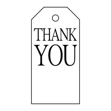Thank you hang tag template . Clipart image