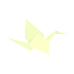 Flat Paper Bird Origami Toy Vector Design Illustration