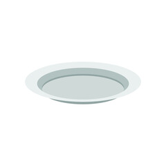 Flat Dish Plate Kitchen Vector Design Illustration
