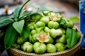 Versatile fruit tamarind that the Mon tribe can make food and drink Even snacks at the Mon community, Nakhon Chum, Ratchaburi, Thailand