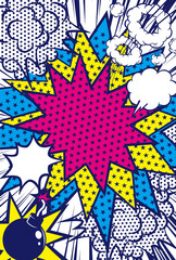 コミック風の吹き出し背景素材