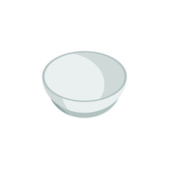 Flat White Plate Dish Jar Vector Design Illustration