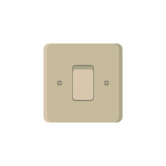 Flat Electricity Light Switch Wall Vector Design Illustration