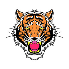 Wild Tiger Animal Vector Design Illustration