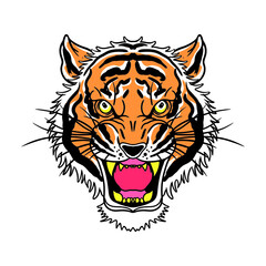 Wild Tiger Animal Vector Design Illustration