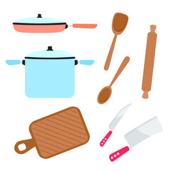 Kitchen Cooking Food Tool Vector Design Illustration Set