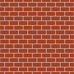 Red-Brown Brick pattern. Seamless pattern vector illustration brick background.
