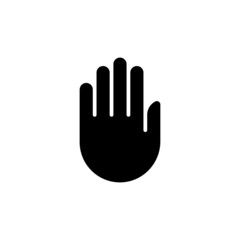 Obraz premium Hand icon. Hand pictogram isolated on white background. Vector palm icon