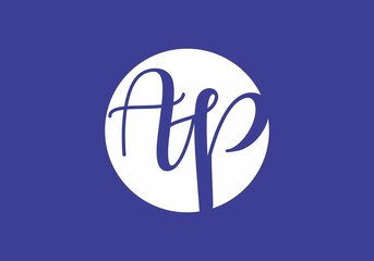 Simple and clean graphic of AP initial letter