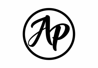 Simple and clean graphic of AP initial letter