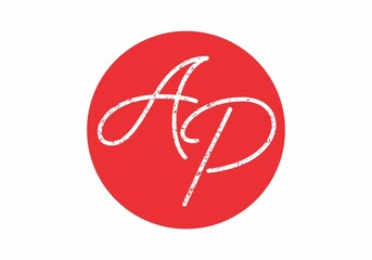 Simple and clean graphic of AP initial letter