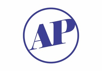 Simple and clean graphic of AP initial letter