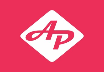 Simple and clean graphic of AP initial letter