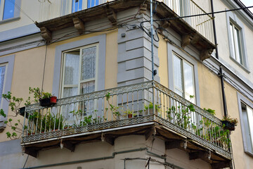 Fototapeta premium historic buildings in Vibo valentia Calabria Italy
