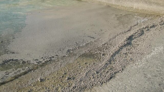 沖縄の海(備瀬ビーチ)に漂着する軽石