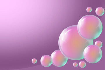 Background with bubbles. vector with place for text