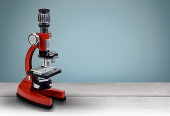 microscope on a background, science and technology concept