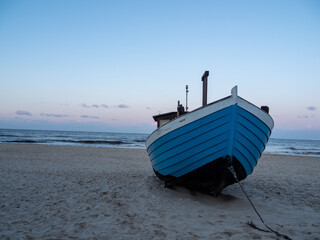 Boat on the sea beach.