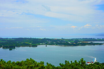 【沖縄県】嵐山展望台から見た海 / 【Okinawa】The sea seen from Arashiyama Observatory.