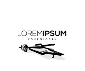 Fototapeta premium trailer logo design icon silhouette