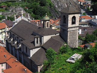 Church of Saints Peter, Stephen in Bellinzona city in Switzerland