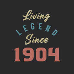 Living Legend since 1904, Born in 1904 vintage design vector