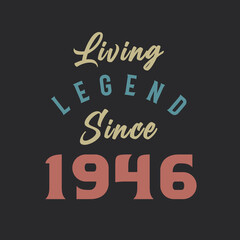 Living Legend since 1946, Born in 1946 vintage design vector