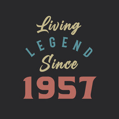 Living Legend since 1957, Born in 1957 vintage design vector